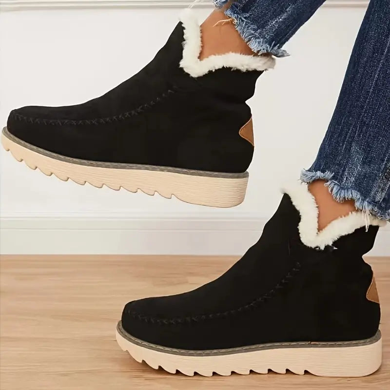 Women's faux suede snow retro cotton boots