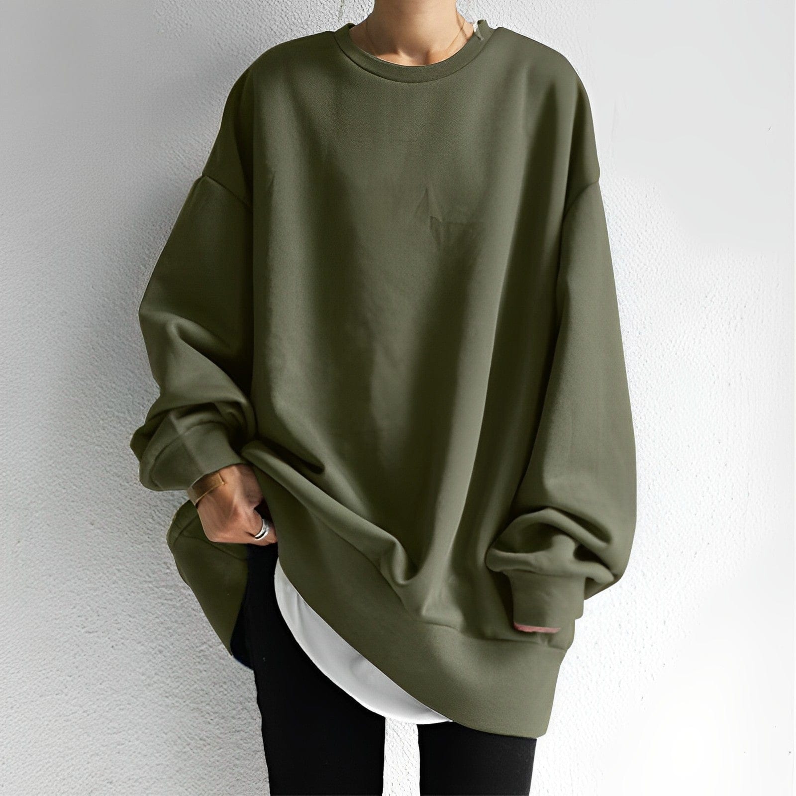 Women's loose fit basic sweater