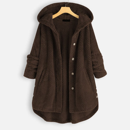 Women's loose large fleece sweater