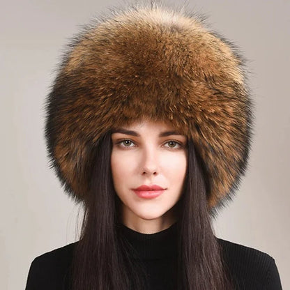 Isabella Voluminous Fur Hat | Solid Head-Covering Fur Hat