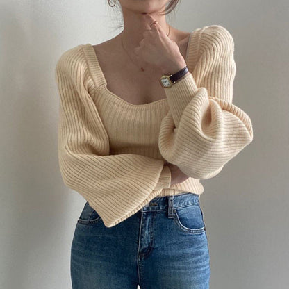 Women's puff sleeve sweater