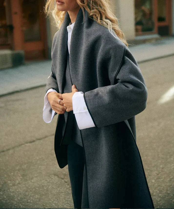 Women's style short coat with scarf