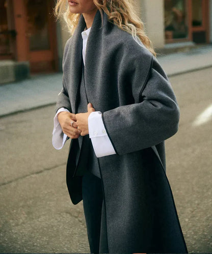 Women's style short coat with scarf