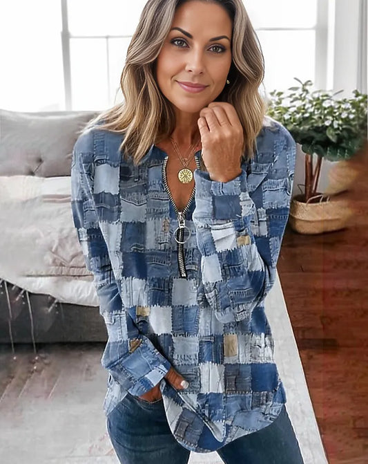 Patchwork Vintage Style Sweater