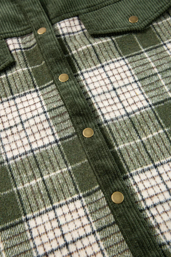 Color Block Snap Button Jacket