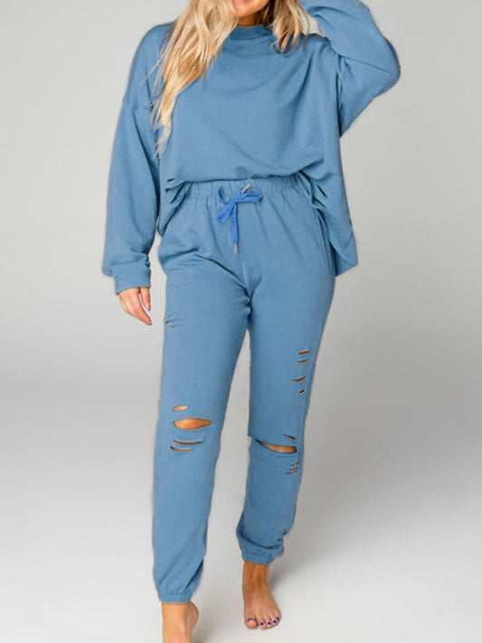Relaxed Fit Loungewear Sweatshirt & Jogger Set
