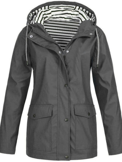 Waterproof and windproof jacket for women