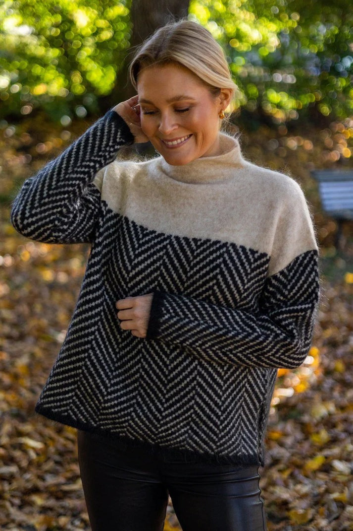 Women's cozy turtleneck sweatshirt
