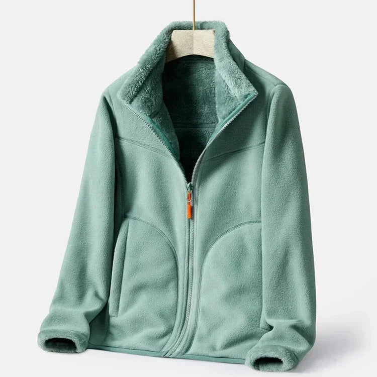 Women's double-breasted warm jacket