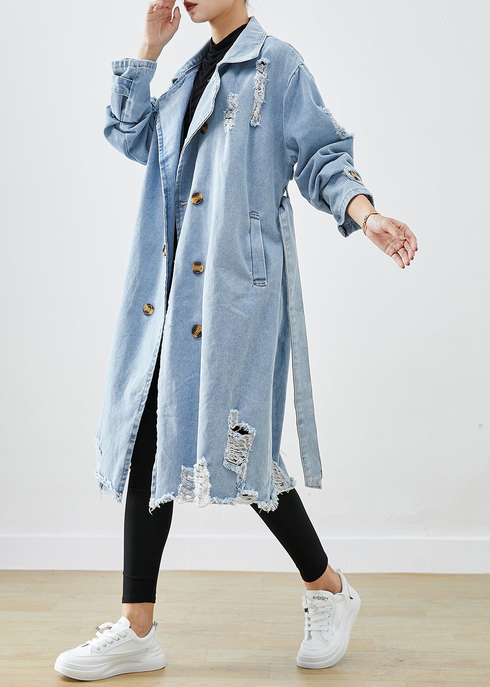 Women's retro denim windbreaker jacket