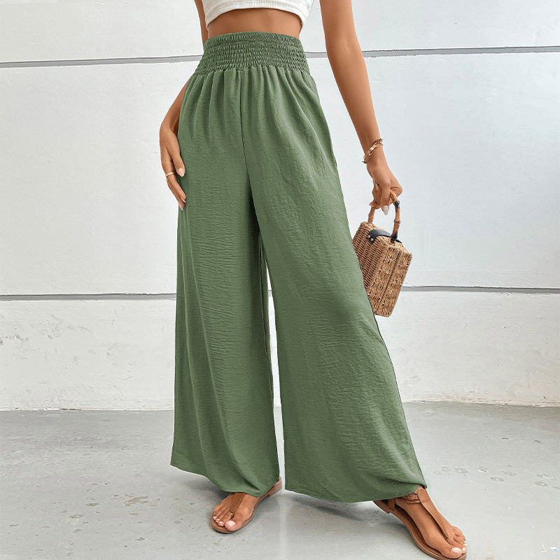 Wilma - solid color flared wide-leg pants