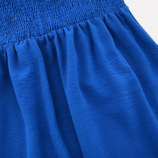 Flowy Smocked Halter Neck Maxi Dress