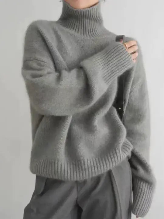 Oversized Knit Turtleneck Sweater