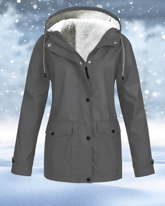 Faux Shearling Lined Warm Insulated Parka Jacket