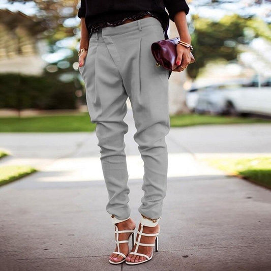Pleated Relaxed High-Waisted Trousers