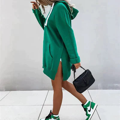 Veronique - oversized slit hoodie