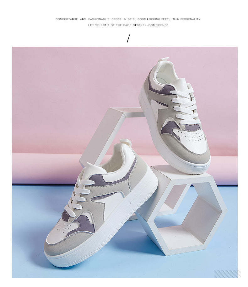 Women's Platform Sneakers - Cushioned Insole - Breathable Design - Lace-Up Casual Wear