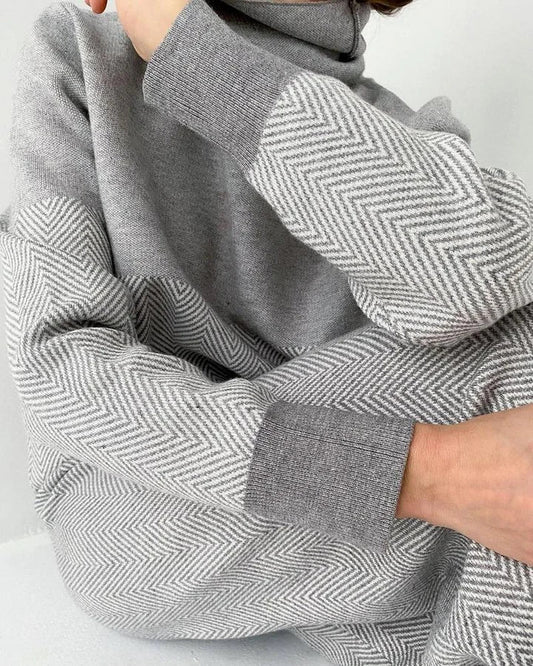 Soft Warm Two-Piece Pullover Lounge Set