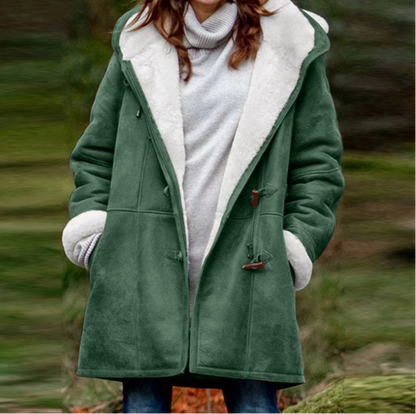 Warm and cozy winter hooded jacket for women