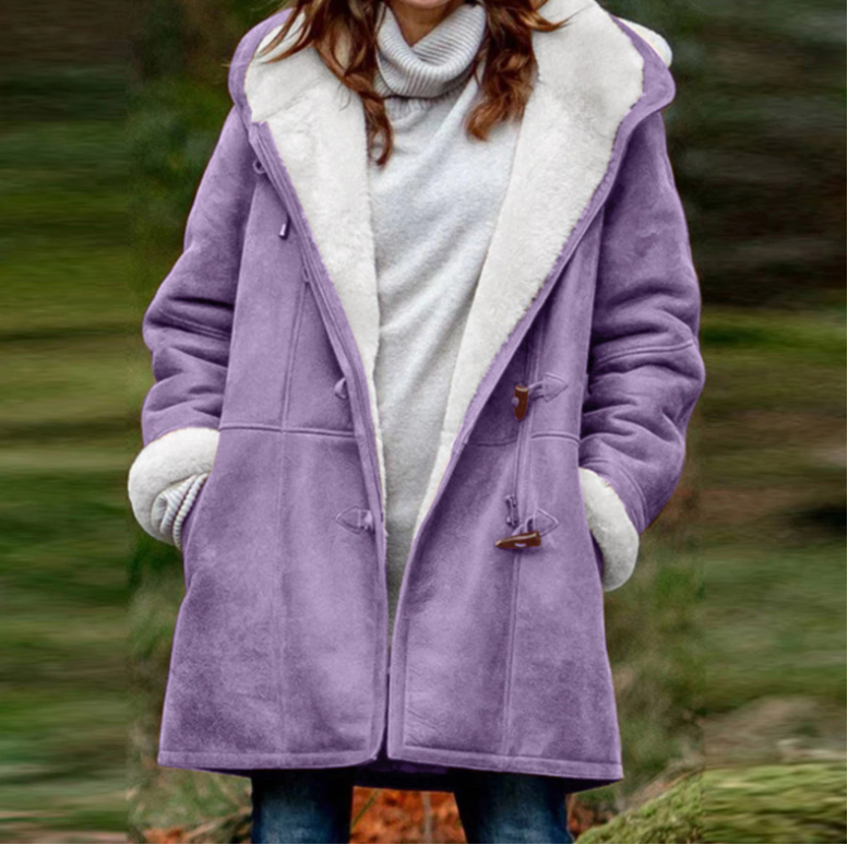 Warm and cozy winter hooded jacket for women