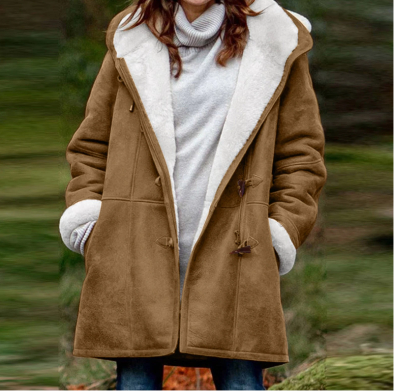 Warm and cozy winter hooded jacket for women
