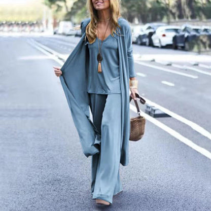 Women's three-piece cardigan set