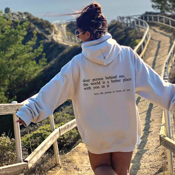 Women's stylish hoodie with lettering