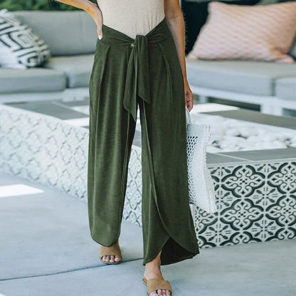 Women's Long pants with belt