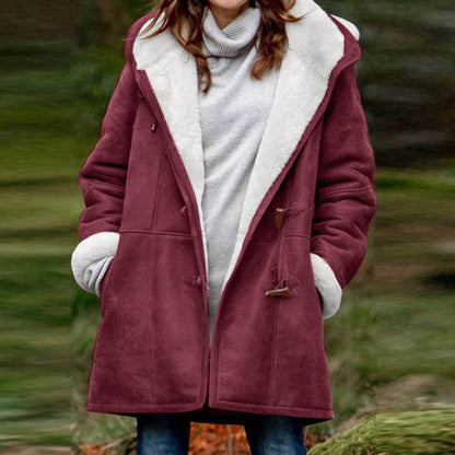 Warm and cozy winter hooded jacket for women