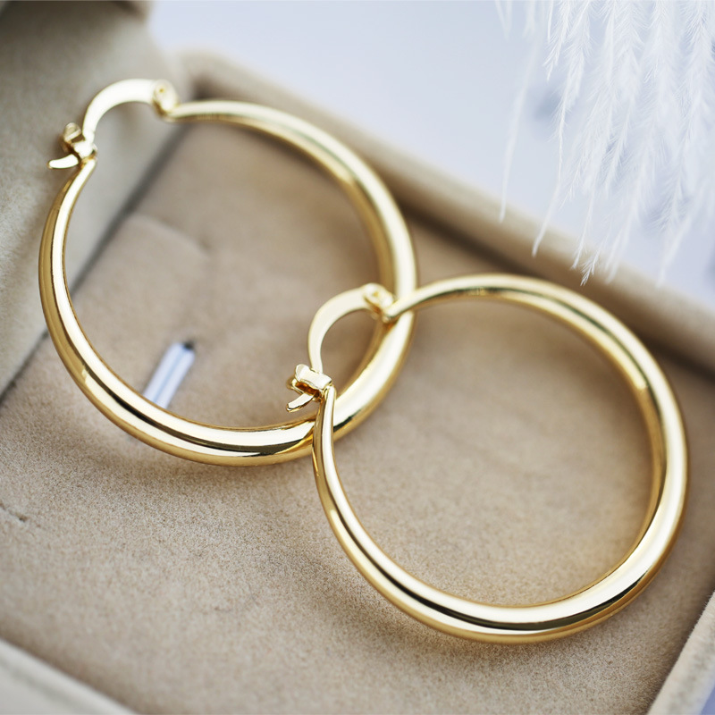 Vintage golden hoop earrings