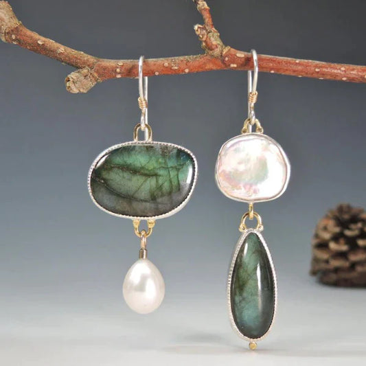 Natural Stone Vintage Earrings