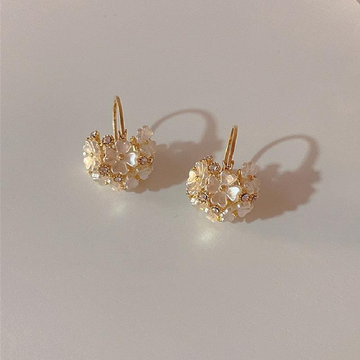 Elegant white blossom earrings