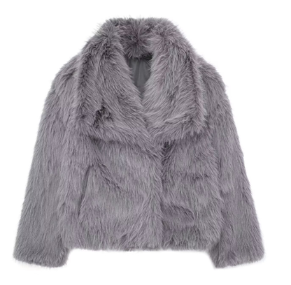 Women's luxury faux fur winter coat