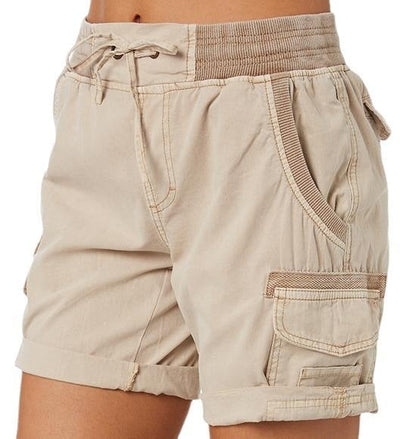 Women’s Cargo Shorts – Relaxed Fit – Stretch Waistband – Breathable Blend – Utility Pockets