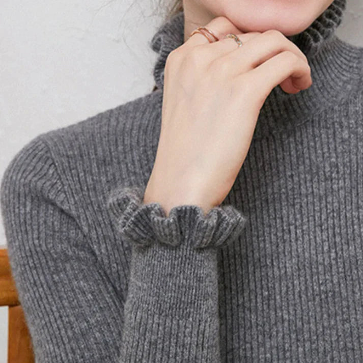 Women's soft turtleneck sweater