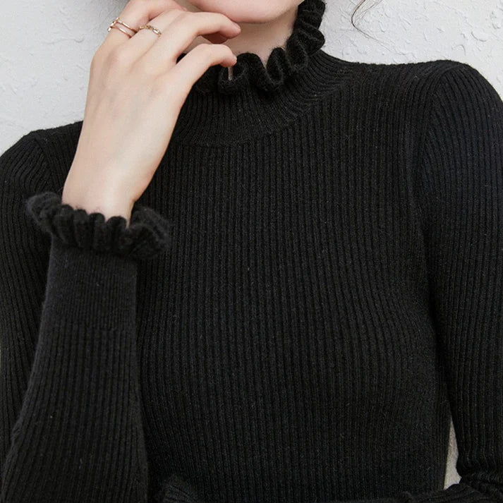 Women's soft turtleneck sweater