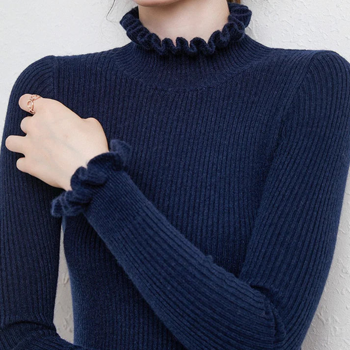 Women's soft turtleneck sweater