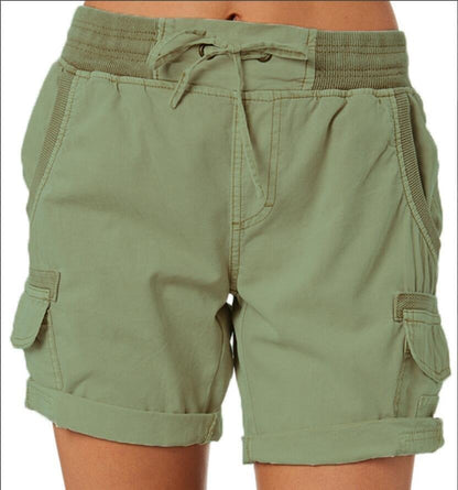 Women’s Cargo Shorts – Relaxed Fit – Stretch Waistband – Breathable Blend – Utility Pockets