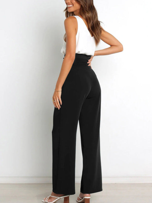 Rema - trousers versatile wide leg trousers with belt