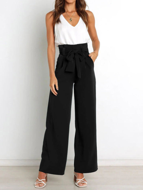 Rema - trousers versatile wide leg trousers with belt