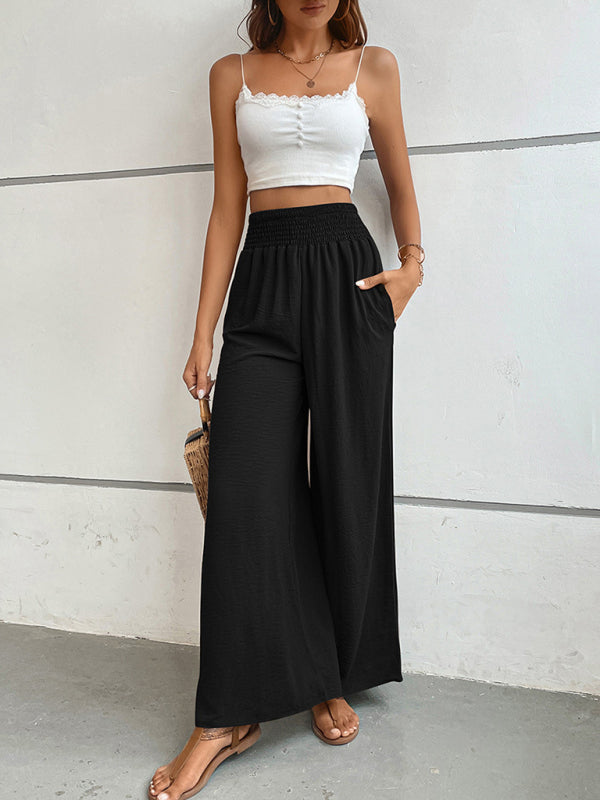 Wilma - solid color flared wide-leg pants