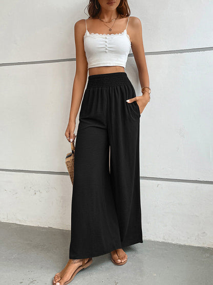 Wilma - solid color flared wide-leg pants