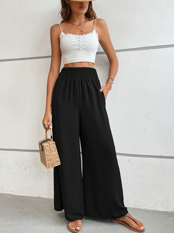 Wilma - solid color flared wide-leg pants