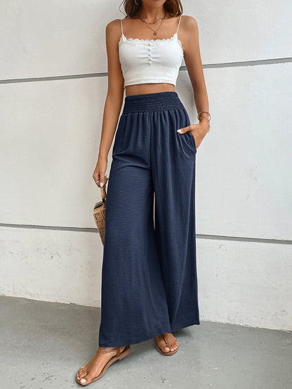 Wilma - solid color flared wide-leg pants