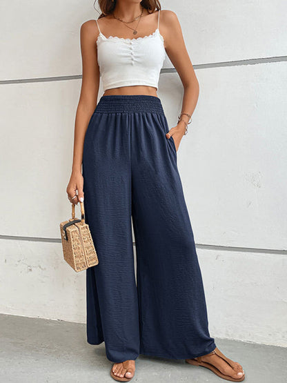 Wilma - solid color flared wide-leg pants
