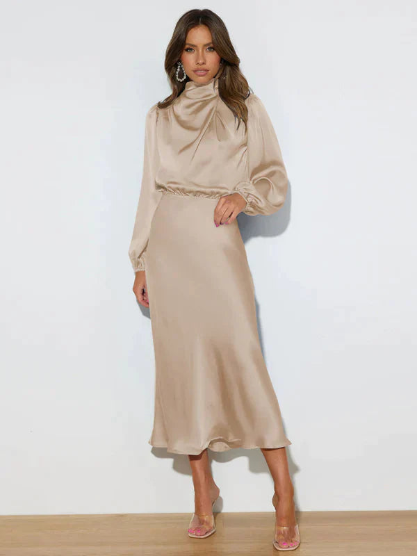 Women's elegant party dresses with long sleeves