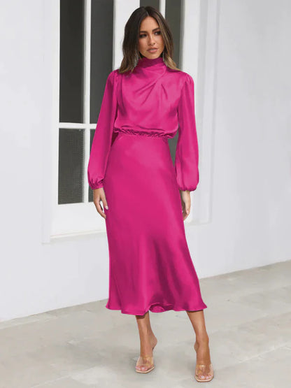 Women's elegant party dresses with long sleeves