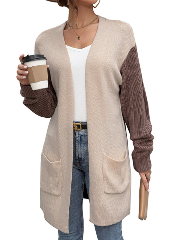 Dorina - color block sweater jacket