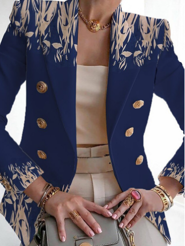 Elegant women's blazer with floral print