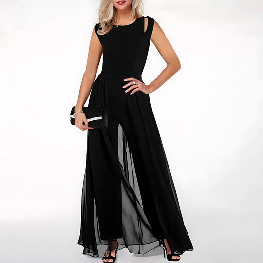 Sleeveless Wide-Leg Elegant Formal Jumpsuit